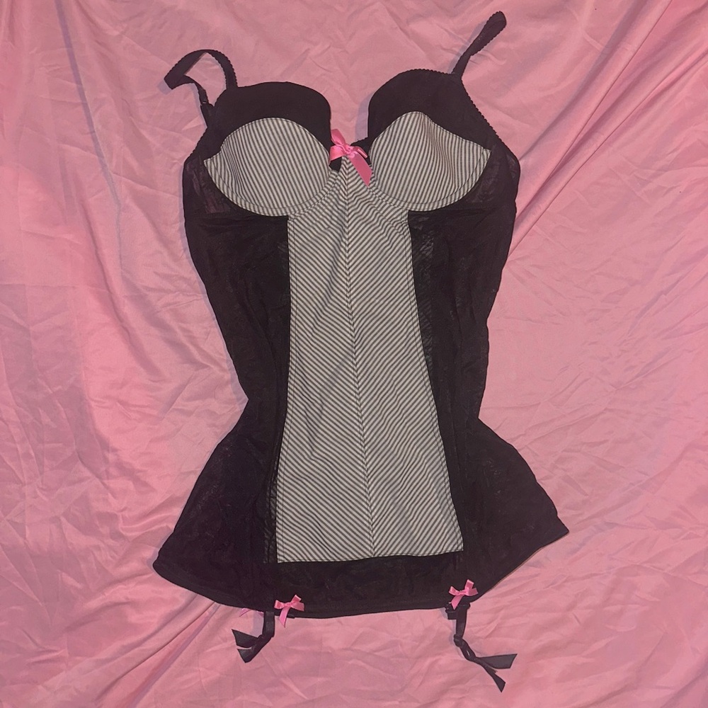 Black and Pink Women's Intimate Chemise